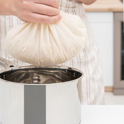 Reusable Jelly Strainer Bags - 100% Organic Cotton Juice Strainer Bags - Large, Reusable, Washable, and Biodegradable Kefir, Kava, Pulp & Yogurt Strainer Bags (3 Medium - 12"x12") - size: 3 Medium: 12"x12"