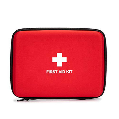 First Aid Hard Case Empty, First Aid Hard Case First Aid EVA Hard Red Medical Bag for Home Health First Emergency Responder Camping Outdoors (Red Square) - color: Red Square