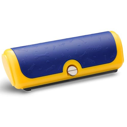 Dog Brush for Shedding, Blue and Yellow - color: Blue & Yellow