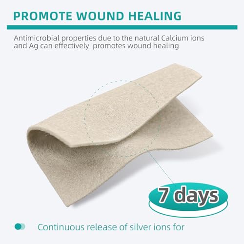 Dimora Upgrade Silver Calcium Alginate Wound Dressing -Silver-Infused Wound Care Non Stick Gauze for Wounds Care, Highly Absorbent Sterile Bandage Pads with Ag, 2'' x 2'' Patches 12 Packs Individual - size: 2'' x 2'', style: Upgrade Ag alginate 12pack(2''