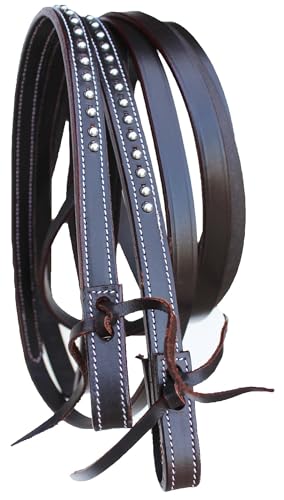 CHALLENGER Horse Western Horse Western English Leather Bitless Sidepull Bridle w/Reins Red 7708BRR-F