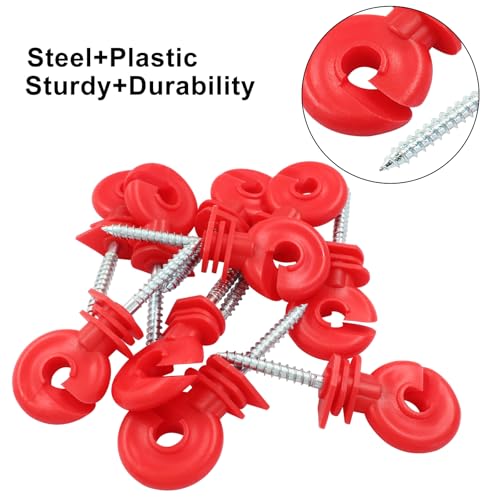 Red Electric Fence Insulator, 10Pcs, 91mm/3.58 inch - color: Red