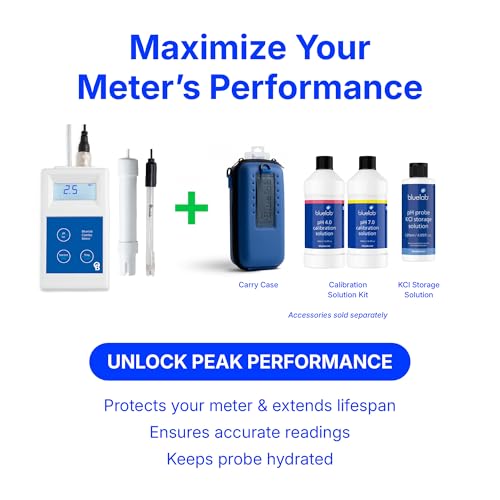 Bluelab Combo Meter for pH, Temperature & Conductivity in Water - Easy Calibration, Digital EC/TDS/PPM Tester for Hydroponics & Indoor Plants (METCOM) | Easy Calibration - Digital EC/TDS/PPM Tester for Hydroponics & Indoor Plants - METCOM - style: pH/EC/T