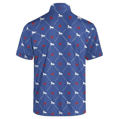 Men‘s Golf Shirt Funny Polo Shirts Short Sleeve Golf Polo Shirts Gifts Print Shirts - color: Style-polo-a6, size: Large