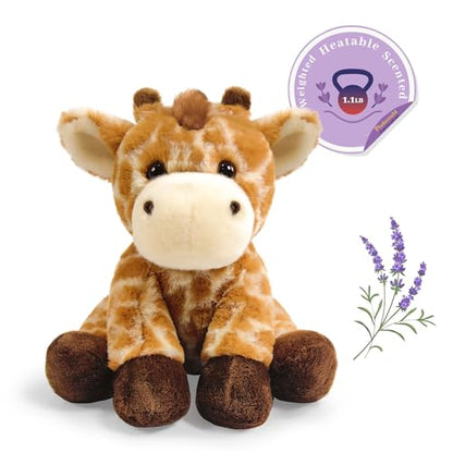 Giraffe Stuffed Animal 8.5In Microwavable Weighted Soft Lavender - style: Giraffe-Lavender