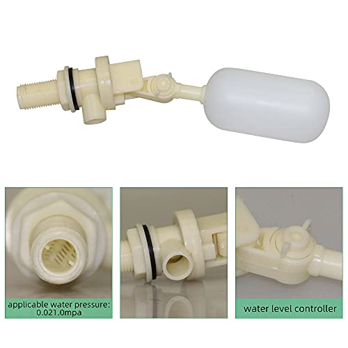 1/2 Inch Float Ball Valve,Water Float Valve for Automatic Livestock Waterer Bowl, Horse Goat Dog Water Trough,Pool, Aquariums(2 pack)