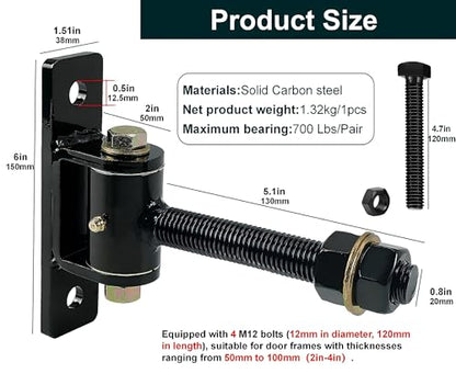 Heavy Duty T-Bolt Gate Hinge,700 lbs Capacity,Built-in Ball Bearing