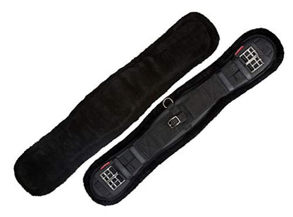 LeMieux Simuwool Integrated Mono Girth - Dressage/Jumping - color: Black / Black, size: 75cm