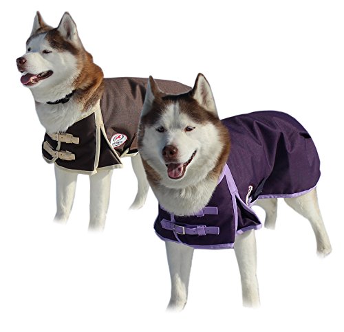 Derby Originals Ruff Pup 1200D Ripstop Waterproof Winter Dog Coat 150g Medium Weight - color: Chocolate, size: Medium (17.5 in)