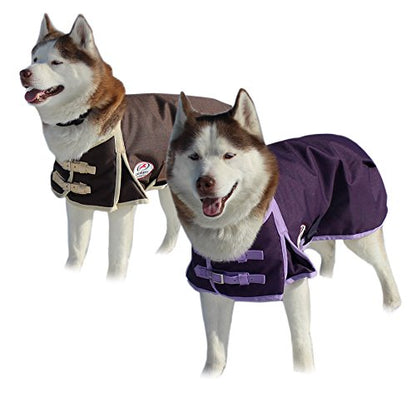 Derby Originals Ruff Pup 1200D Ripstop Waterproof Winter Dog Coat 150g Medium Weight - color: Chocolate, size: Medium (17.5 in)