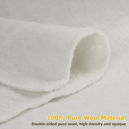 12" x 39" Wool Felt Fabric, 100% Merino Wool Felt - color: White, size: 12" x 39"