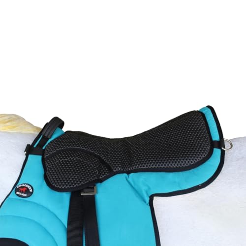 CHALLENGER Horse English Western Trail Fleece Padded Adjustable Bareback Saddle Pad 39TS05 - color: Turquoise