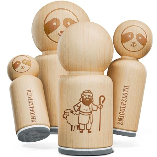 Biblical Shepherd Sheep Staff Crook Rubber Stamp for Stamping Crafting Planners - 1 Inch Medium - size: 1 Inch Medium