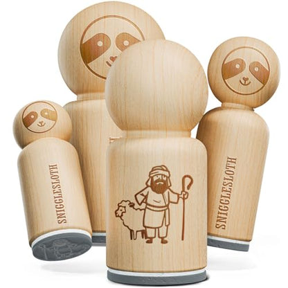 Biblical Shepherd Sheep Staff Crook Rubber Stamp for Stamping Crafting Planners - 1 Inch Medium - size: 1 Inch Medium