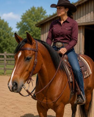 Horse Western Knotted Bosal Rawhide Hanger Headstall w/ Braided Reins 78J04 - color: Brown