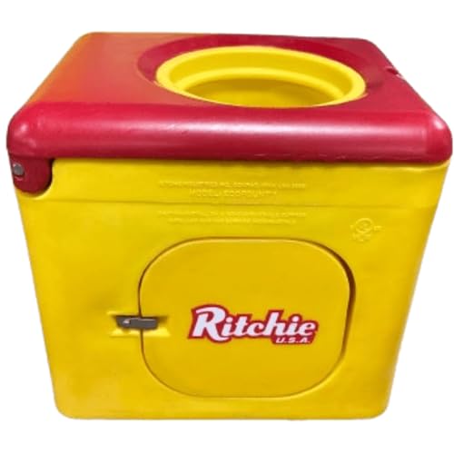 Ritchie EcoFount 1 Heated Automatic Livestock Waterer, Energy Efficient Insulated Water Fountain for Horses & Cattle, 3.5 Gallon Capacity, Stainless Steel Trough, Thermostatically Heated, Part 18430