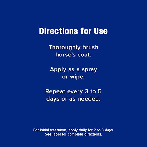 Farnam Mosquito Halt Repellent Spray for Horses, 32 oz | Bug repellent spray kills and repels; Also repels face flies, stable flies, house flies, gnats, mites, chiggers and lice - size: 32 Fl Oz (Pack of 1)