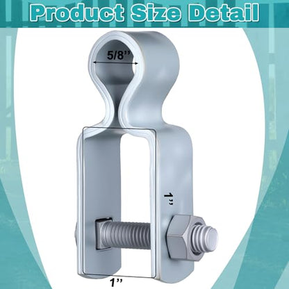 Dansydaisy 2 Pcs 1" x 1" Square Post Female Gate Hinges, Silver - color: Silver, size: 1" X 1"