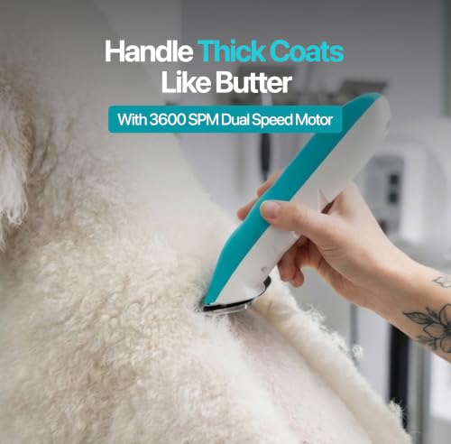 Falcon 2 Speed Cordless Dog Clippers - Professional Grooming, Teal - color: Falcon Teal