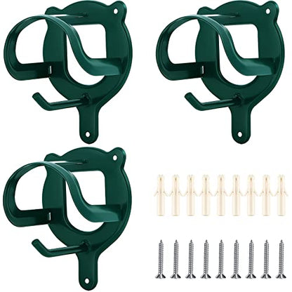 Dunzy 3 Counts Horse Bridle Rack Bracket Bridle Hooks Tack Storage Halter Hanger Metal Holder with Tubes and Screw for Horse Barn Supplies(Dark Green) | Metal Horse Bridle Rack for Barn Storage, Includes Mounting Hardware and Anchors, Space Saving Hooks f