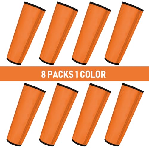 Jexine 8 Pcs Mesh Fly Boots for Horse - color: Orange