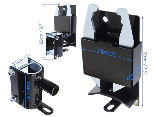 2 Way Farm Gate Latch for Metal Gates Livestock Cattle Gate Latches Hardware Use for Horse Corrals Ranches etc. (1, Black)