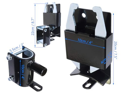 2 Way Farm Gate Latch for Metal Gates Livestock Cattle Gate Latches Hardware Use for Horse Corrals Ranches etc. (1, Black)