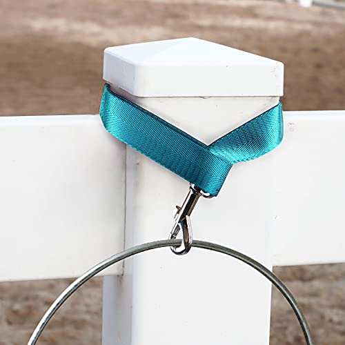 Harrison Howard 4PCS 22” Easily Packed Sturdy Nylon Bucket Straps for Hay Nets and Water Feeder Buckets-Azure Blue - color: 4PCS Azure Blue