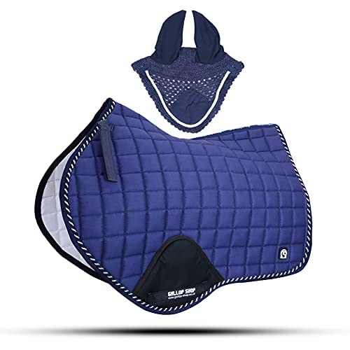 Close Contact Jumping Saddle Cloth Numnah Saddle Pads Free Ear (Ship from USA) - color: Aqua, size: Full