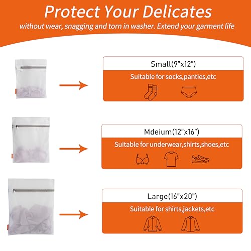 Polecasa Mesh Laundry Bags 3 Pack (Large, Medium, Small) - size: 1 Large, 1 Medium, 1 Small