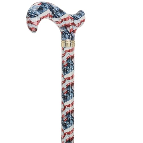 Royal RC Canes Walking Sticks for Men and Women - Stylish Designer Fashionable Adjustable Derby Canes - Lightweight Aluminum Cool Walking Sticks with HD Patterns - color: Blue and White