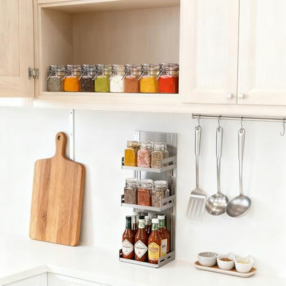 ComSaf Square Glass Spice Jars 4 oz 6 Pack with Labels and Funnel Set - size: 4oz*6