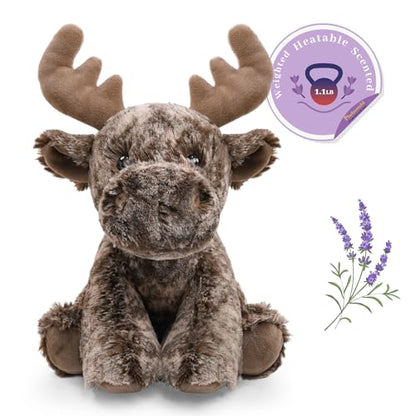 Deer Stuffed Animal 8.5In Microwavable Weighted Soft Lavender - style: Deer-Lavender