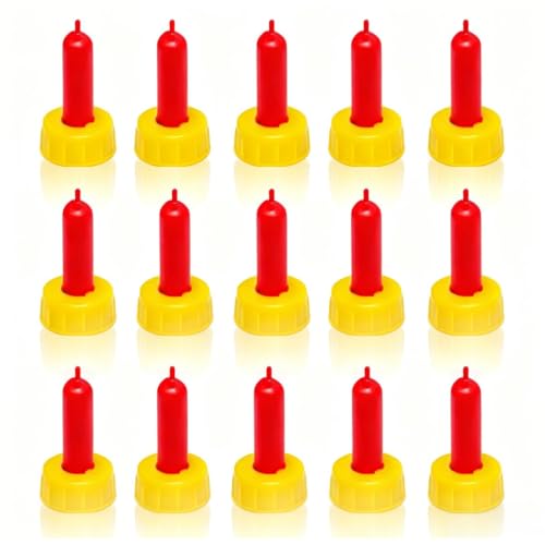 15Pcs Lamb Feeding Nipples – Easy-Clean Pacifiers for Goats & Sheep