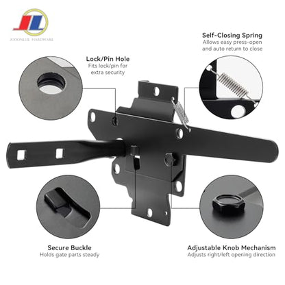 Gate Latch, Outdoor Fence Gate Lock, Adjustable Strike - size: Latch