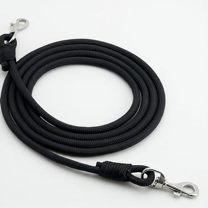 Professional Roper Rein, Soft Broken-in Nylon Braiding, Converts to Training Lead, Durable Stainless Steel Hardware, 1/2" x 10' Heavy-Duty Equestrian Horse Reins & Lead Rope