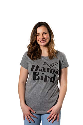 Funny Animal T Shirts for Mom Cute Mothers Day Tees with Funny Sayings Mama Bear Tees - color: Dark Heather Grey - Mama Bird, size: Small