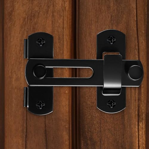 Heavy Duty Barn Door Latch, 4 Inch Metal Gate Latches for Wooden Fences