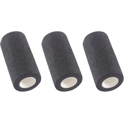 IndigoCase 3 Pack Self Adhesive Bandage Wrap 4 Inch x 5 yd Elastic Tape - color: Black, size: 4 Inch - 3 Pack