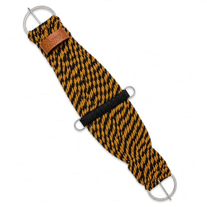 CHALLENGER Horse Western Two-Tone 27 Strand 7" Wide Roper Cinch Girth 97106 - color: Tan Black, size: 36" L x 7" W
