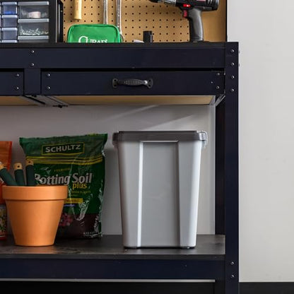 IRIS USA Dog Food Storage Container, Up to 30 lbs, Gray/Dark Gray - color: Gray/Dark Gray