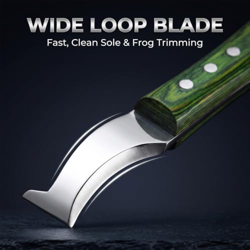 Premium Loop & Hoof Knife Set with Brass End, 9 Inch - color: Multi