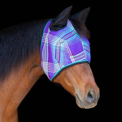 Kensington Fly Mask w/Web & Nose Size: L-Avg Color: 2017-Lavender Mint - size: L (Average Horse)