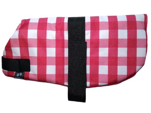 Insulated Kid Coats for Newborn Goats 14"- Red Checks
