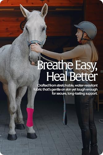 Equinavia 20 Pack Self Adhesive Bandage Wrap, 4 Inch Vet Wrap for Horses - color: Neon Pink