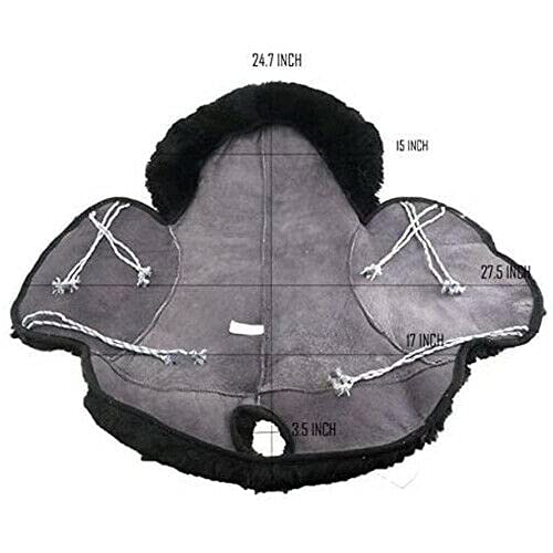 VAST Merino Fleece Western saddle Seat Saver Sheepskin Cushioon(black)