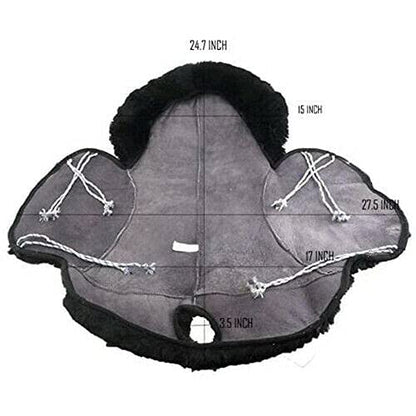 VAST Merino Fleece Western saddle Seat Saver Sheepskin Cushioon(black)