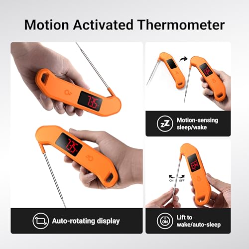 ThermoMaven 1 Sec Professional Digital Meat Thermometer, ±0.5℉ Accuracy - color: Orange