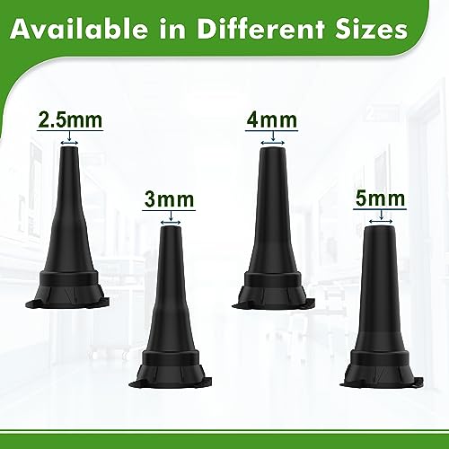 OTICA Reusable Diagnostic Otoscope Specula 2.5mm, 3mm, 4mm, 5mm Compatible with Welch_Allyn Medical Speculum Pinpoint Accuracy