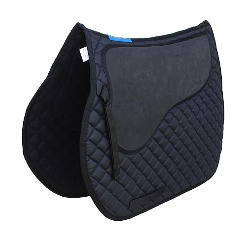CHALLENGER Horse 23" x 20" English All-Purpose Contoured Quilted Trail Saddle Pad 72143 - color: 블랙.